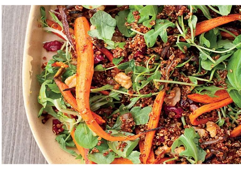 Roasted Carrot and Red Quinoa Salad